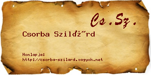 Csorba Szilárd névjegykártya